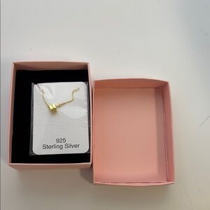 Gold and Silver Pendant Necklace letter H NEW IN BOX